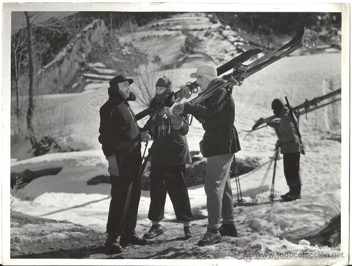 Cine: F20401 FERNANDO FERNANDEZ DE CORDOBA SKI ESQUI SANGRE EN LA NIEVE FOTO ORIGINAL B/N ESPA&Ntilde;OLA