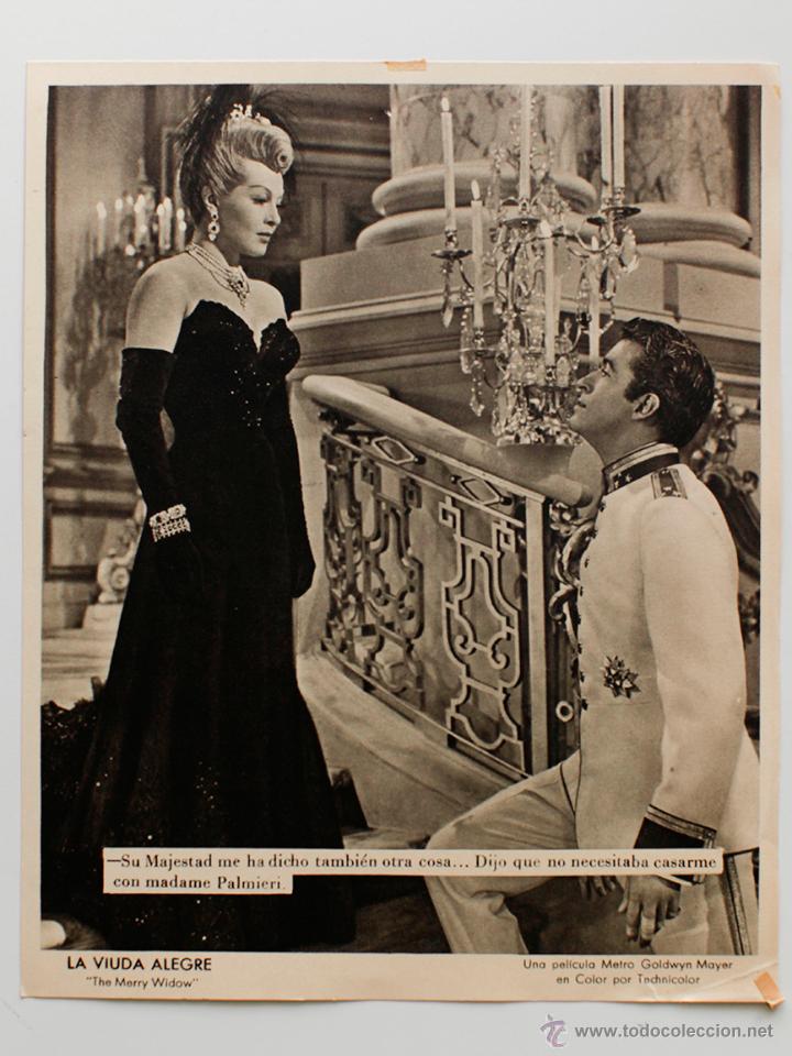 Cine: LA VIUDA ALEGRE- MERRY WIDOW, UNA PEL&Iacute;CULA DE METRO GOLDWYN MAYER- 19X23,5 cm
