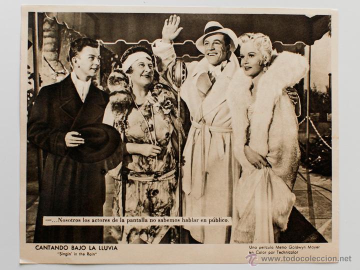 Cin&eacute;ma: CANTANDO BAJO LA LLUVIA- SINGING IN THE RAIN, UNA PEL&Iacute;CULA DE METRO GOLDWYN MAYER- 19X23,5 cm