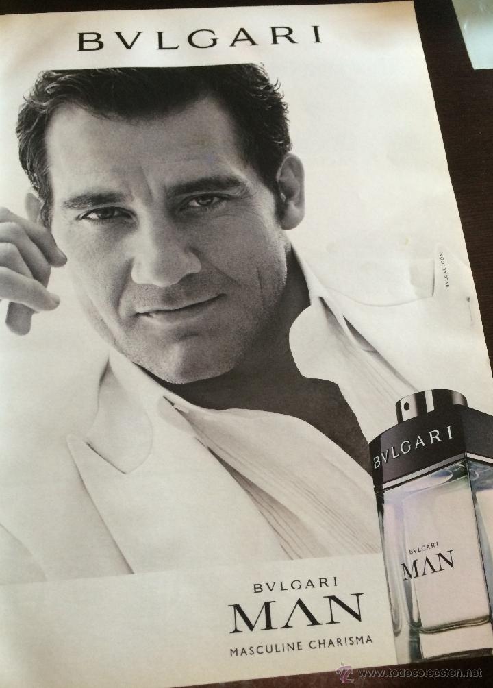 Cine: Publicidad de Bvlgari, con Clive Owen. Gran tama&ntilde;o: 24 x 34 cm. P&aacute;gina de prensa, enmarcable.