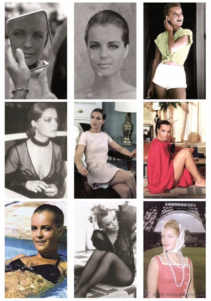 Cine: Sexy ROMY SCHNEIDER actress PIN UP postcard SET - Publisher RWP 2003 (01)