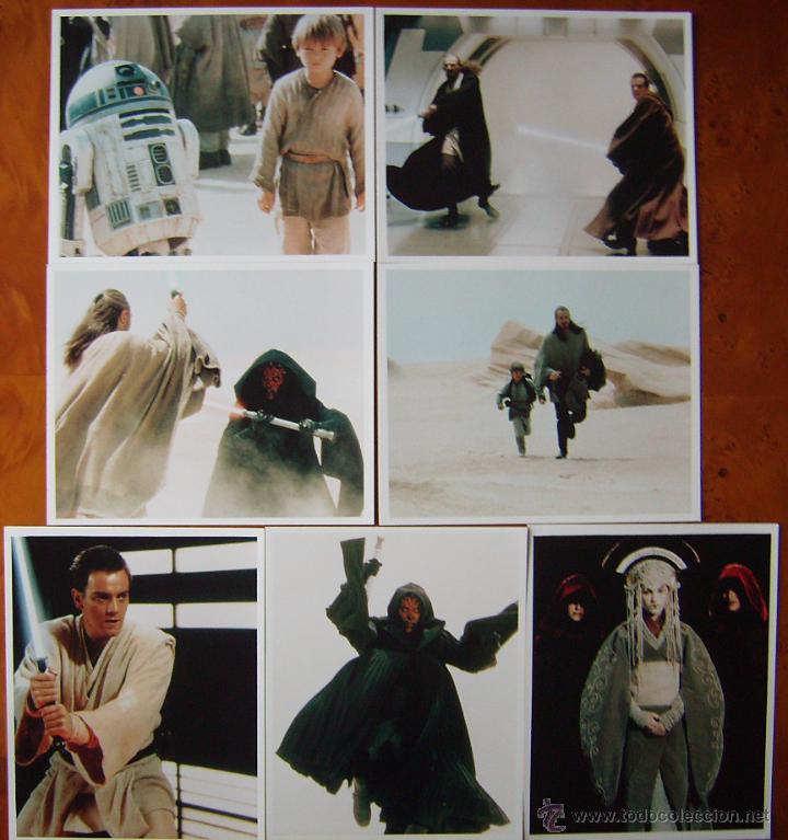 Cine: STAR WARS. Juego de 7 fotos inglesas 20 X 25,5 cms.