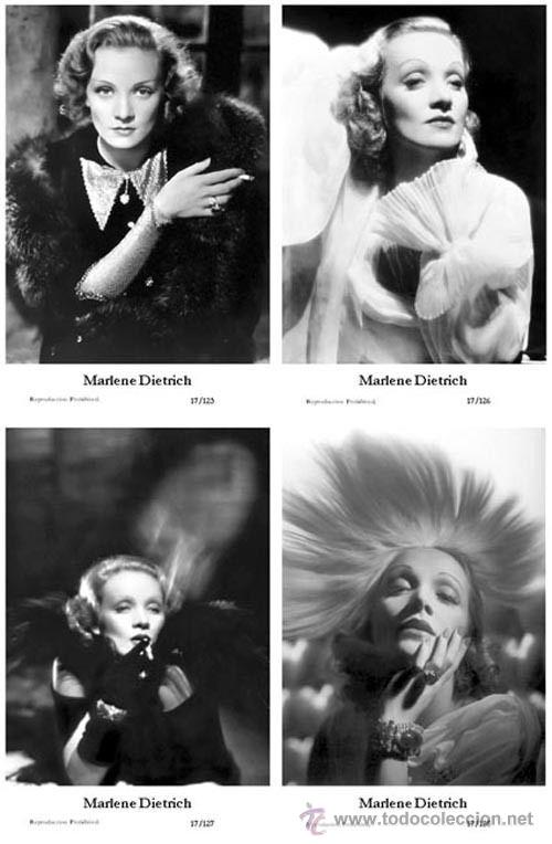Cine: MARLENE DIETRICH - Film star Pin Up - Publisher Swiftsure Postcards 2000 SET 125-28