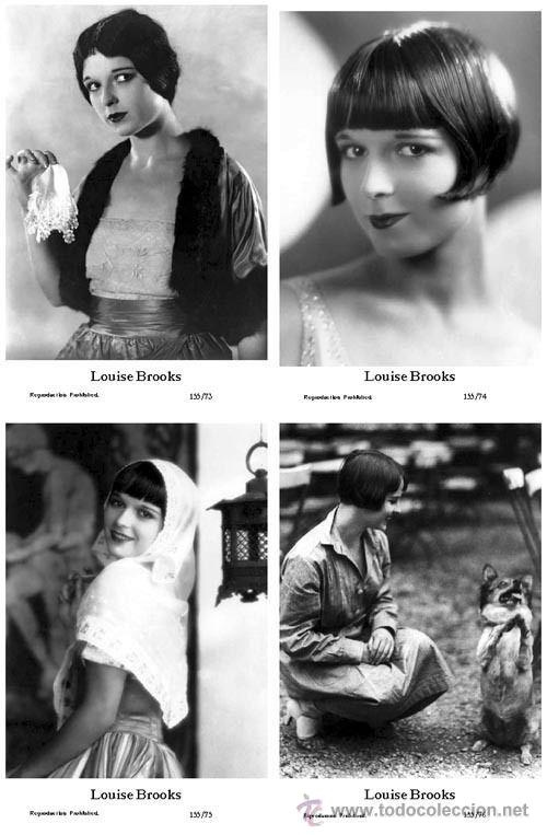 Cine: LOUISE BROOKS - Film star Pin Up - Publisher Swiftsure Postcards 2000 SET 73-76