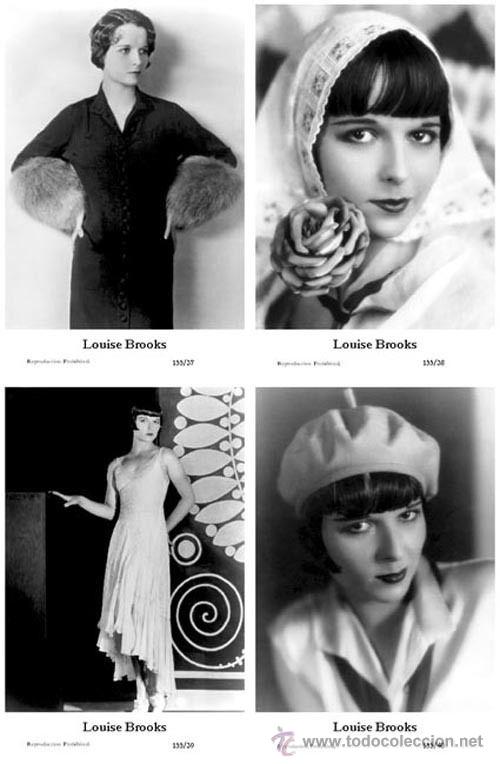 Cine: LOUISE BROOKS - Film star Pin Up - Publisher Swiftsure Postcards 2000 SET 37-40