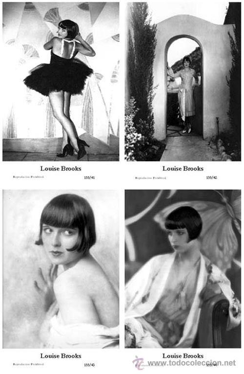 Cine: LOUISE BROOKS - Film star Pin Up - Publisher Swiftsure Postcards 2000 SET 41-44