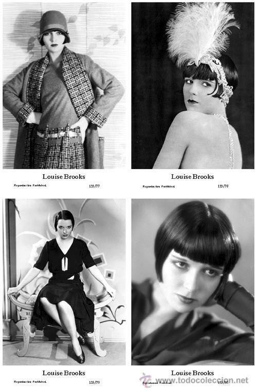 Cine: LOUISE BROOKS - Film star Pin Up - Publisher Swiftsure Postcards 2000 SET 77-80