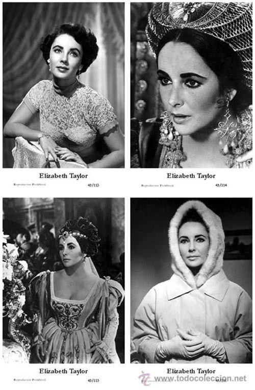 Cine: ELIZABETH TAYLOR - Film star Pin Up - Publisher Swiftsure Postcards 2000 SET 113-16
