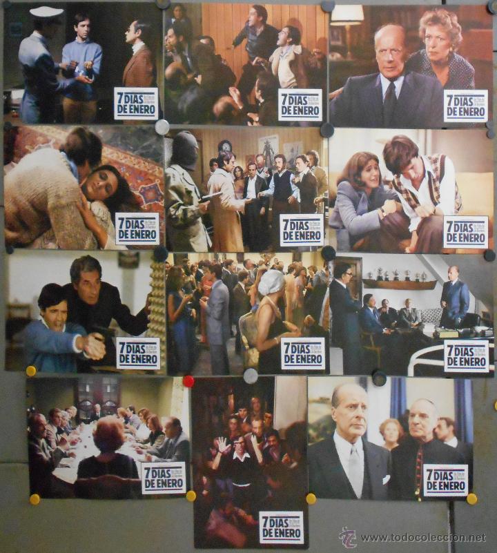 Cine: WO84 7 DIAS DE ENERO JUAN ANTONIO BARDEM SET COMPLETO 12 FOTOCROMOS ORIGINAL ESTRENO
