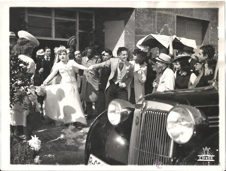 Kino: F21703 MERCEDES VECINO LUIS PRENDES BODA ACCIDENTADA CIFESA FOTO ORIGINAL CIFESA B/N ESPA&Ntilde;OLA