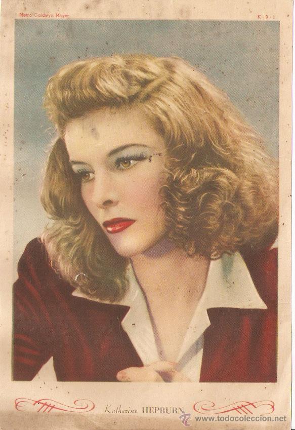 Kino: Katherine HEPBURN. . Sin referencia.14,7x 22 cms-Vell i Bell.