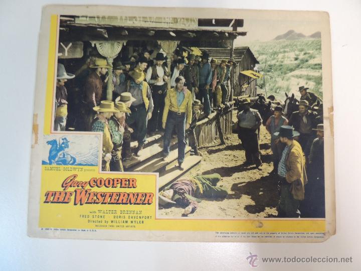 Cine: el forastero the westerner - fotocromo original americano lobby card gary cooper william wyler