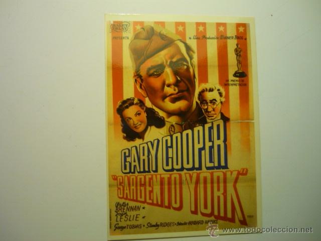 Cine: POSTAL SARGENTO YORK - GARY COOPER