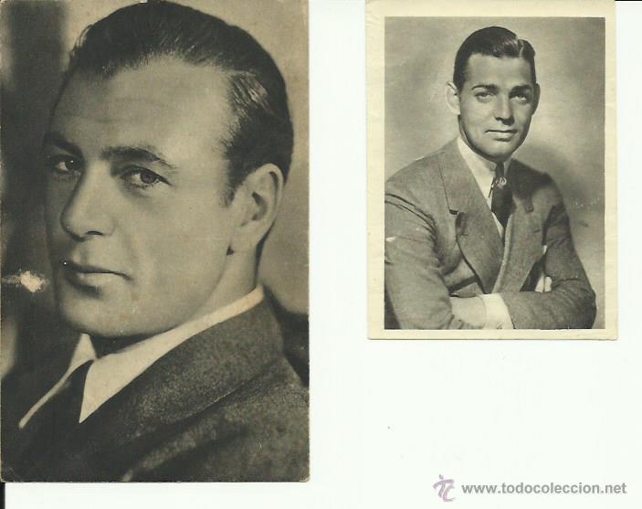 Cine: TARJETA POSTAL GARY COOPER + CROMO CLARK GABLE