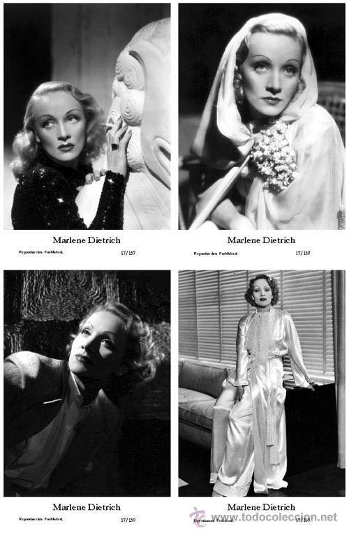 Cine: MARLENE DIETRICH - Film star Pin Up - Publisher Swiftsure Postcards 2000 SET 157-60