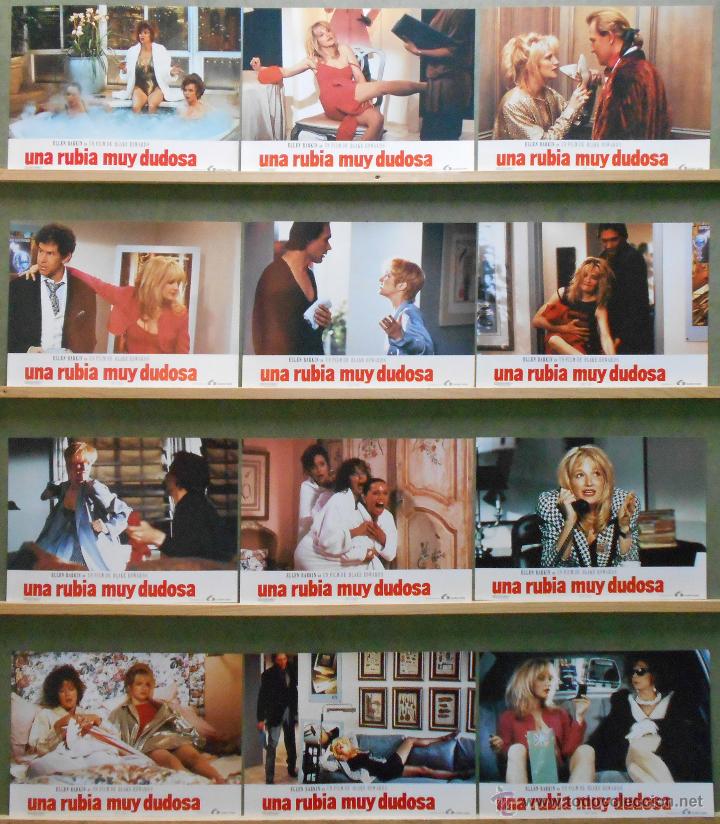 Cinema: WR23 UNA RUBIA MUY DUDOSA ELLEN BARKIN BLAKE EDWARDS SET COMPLETO 12 FOTOCROMOS ORIGINAL ESTRENO