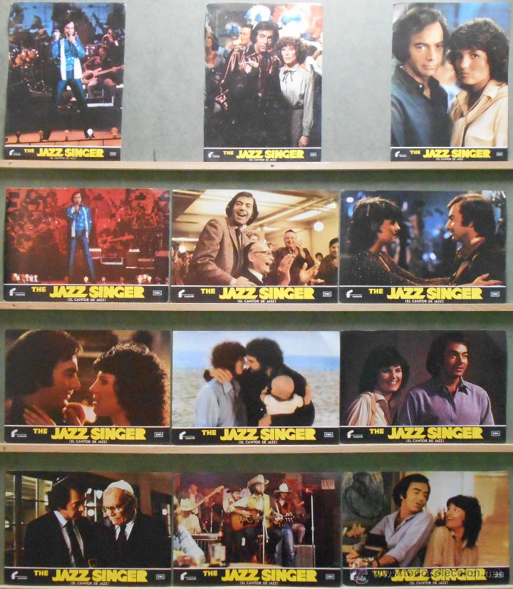 Kino: WR19 THE JAZZ SINGER NEIL DIAMOND PEGGY LEE SET COMPLETO 12 FOTOCROMOS ORIGINAL ESTRENO