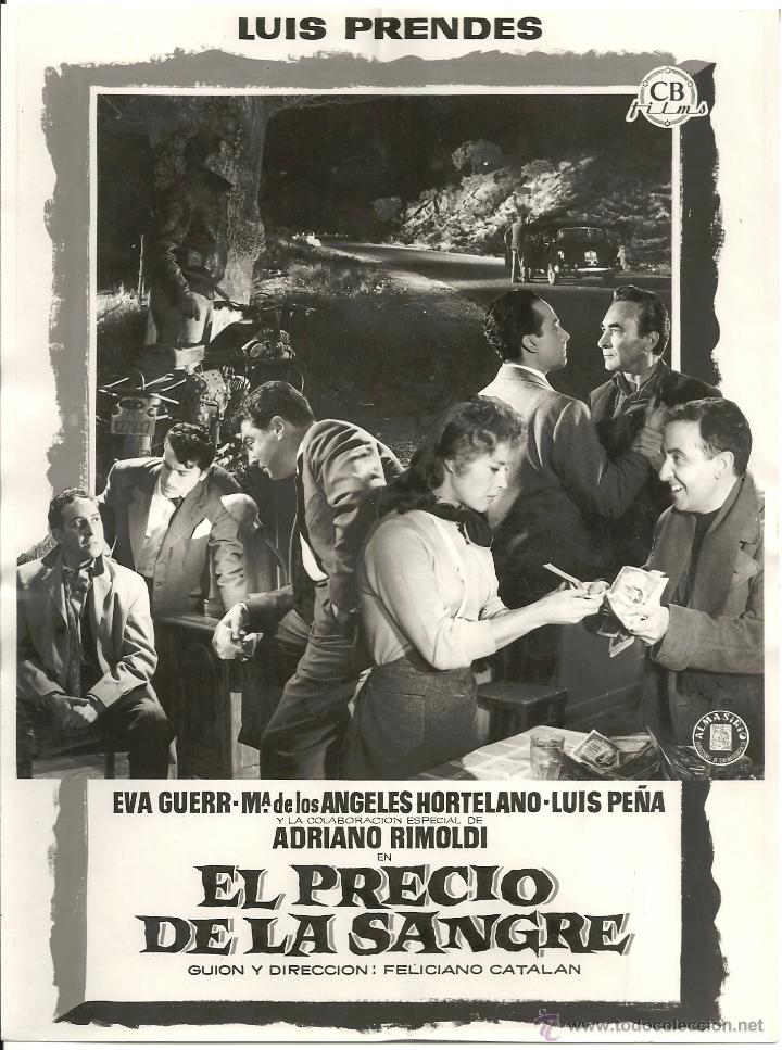 Cinema: F23172 EL PRECIO DE LA SANGRE LUIS PRENDES EVA GUERR FOTO ORIGINAL B/N ESPA&Ntilde;OLA
