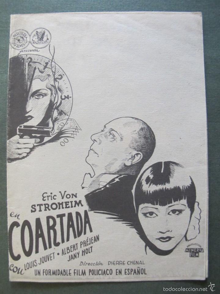 Cine: COARTADA-Eric Vom Stroheim- Programa de Cine