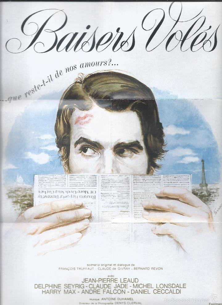 Cine: 8738- MINI CARTEL DEL FILM: BESOS ROBADOS-DE F.TRUFFAUT