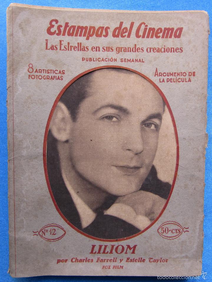Cine: ESTAMPAS DEL CINEMA. N&ordm; 12. LILIOM. CHARLES FARRELL, ROSA HOBART. TEMPORADA 1931.