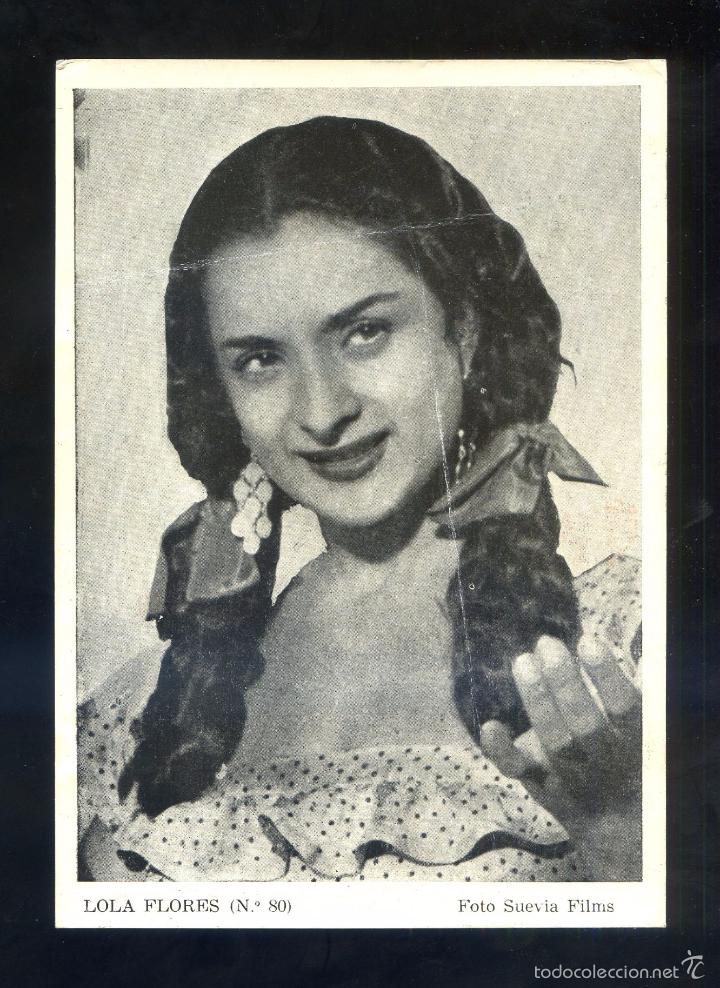 Cine: *Lola Flores* Ed. Revista Florita n&ordm; 80. Meds: 120x170 mms. Dorso impreso.
