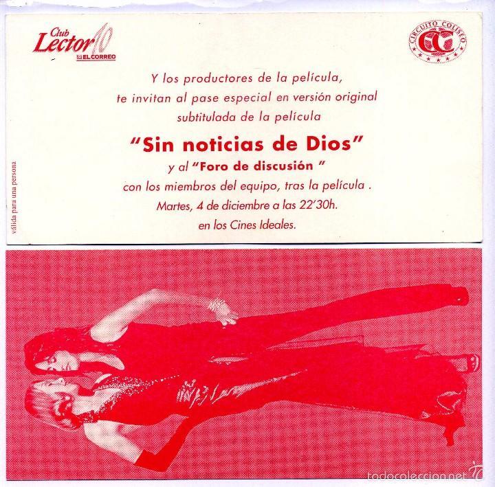 Cine: SIN LAS NOTICIAS DE DIOS, con Pen&eacute;lope Cruz. 10 x 21 cms..