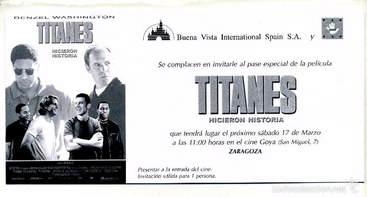 Cine: TITANES, con Denzel Warhington.