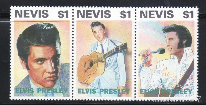 Cine: SELLOS CINE. NEVIS 1992 ELVIS PRESLEY 694/96 3v.