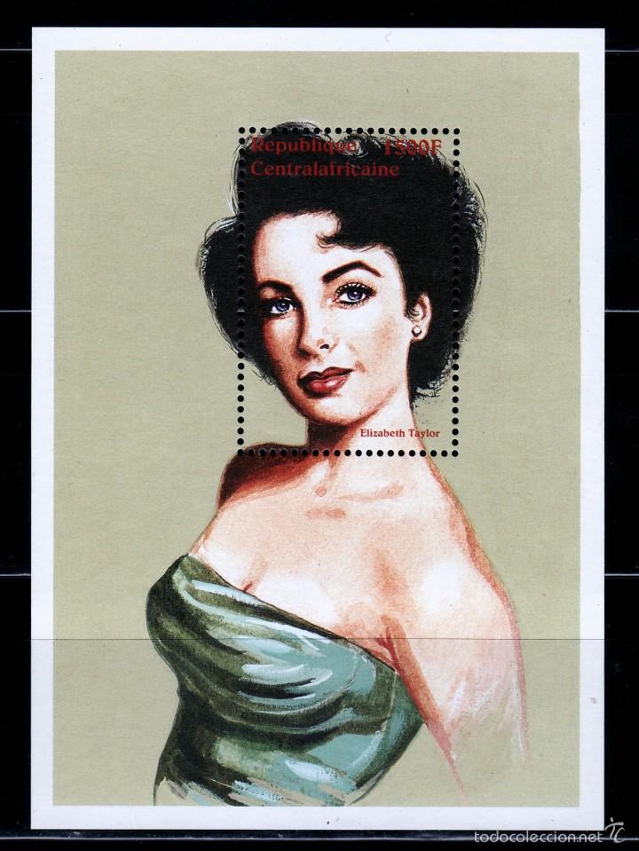 Cine: SELLOS TEMA CINE. CENTROAFRICA 1997 Elisabeth Taylor HB 129