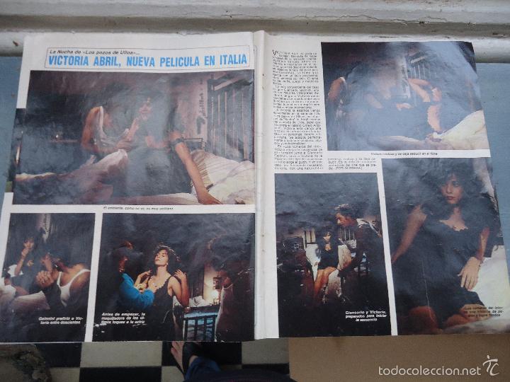 Cine: hoja fotogr&aacute;fica de antigua prensa a&ntilde;os 80s actriz victoria abril