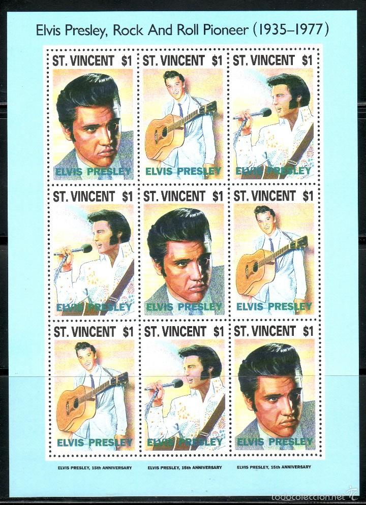 Cine: SELLOS CINE. S.VICENTE 1992 ELVIS PRESLEY. ROCK & ROLL PIONER 1617/19 3v. MH