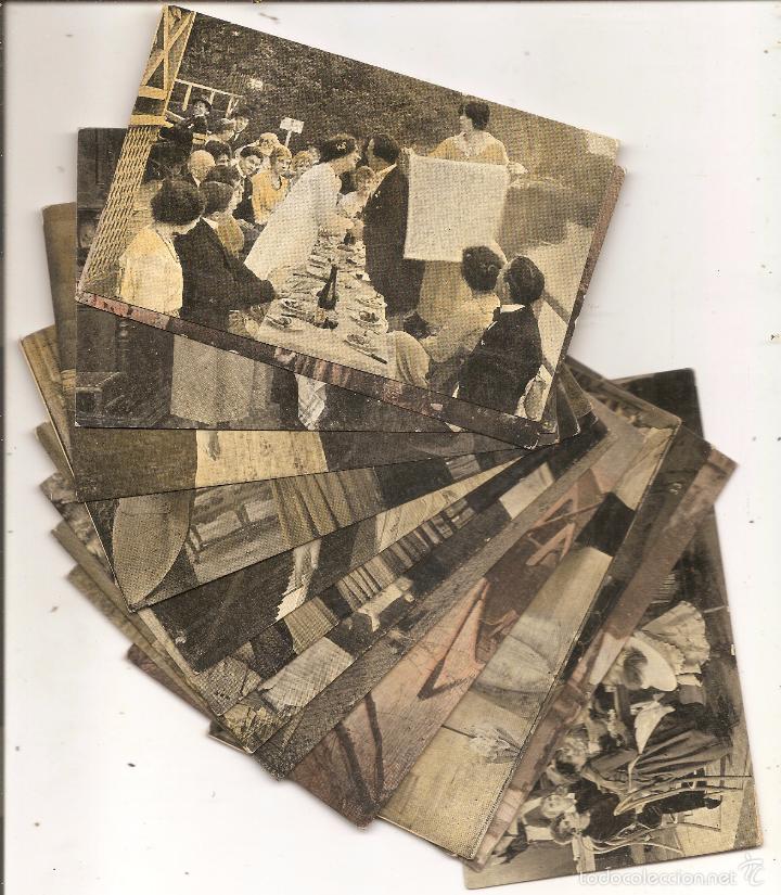 Kino: Midinettes. Susana Grandais. lote de 14 cromos-tarjetas postales diferentes. Amatller. Cine mudo