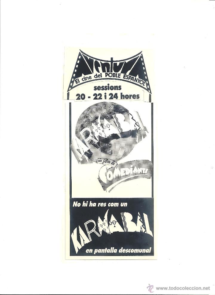 Cine: G6650 KARNABAL ELS COMEDIANTS MAQUETA FOTOMONTAJE ORIGINAL