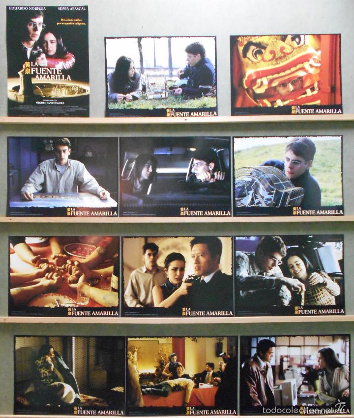Cine: WV18 LA FUENTE AMARILLA EDUARDO NORIEGA SILVIA ABASCAL SET COMPLETO 12 FOTOCROMOS ORIGINAL ESTRENO