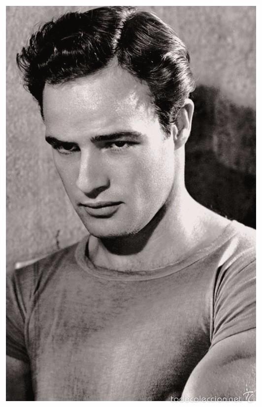 Cine: Film Series MARLON BRANDO actor PHOTO postcard - RWP 2003 (01)