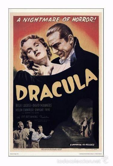 Cine: Affiche du Film - Dracula, 1931 - POSTCARD RP (32) - Size: 15x10 cm. aprox.