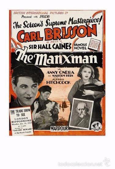 Cine: Affiche du Film - The manxman (1929) - Alfred Hitchcock - POSTCARD RP (58) - Size: 15x10 cm. aprox.