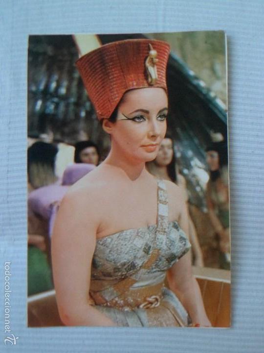 Cine: BONITA FOTO POSTAL DE ELISABETH TAYLOR EN CLEOPATRA