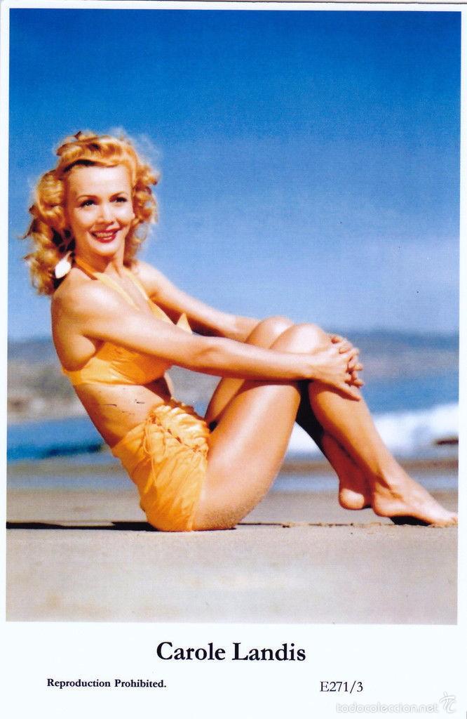 Cine: CAROLE LANDIS - Film star Pin Up - Publisher Swiftsure Postcards 2000