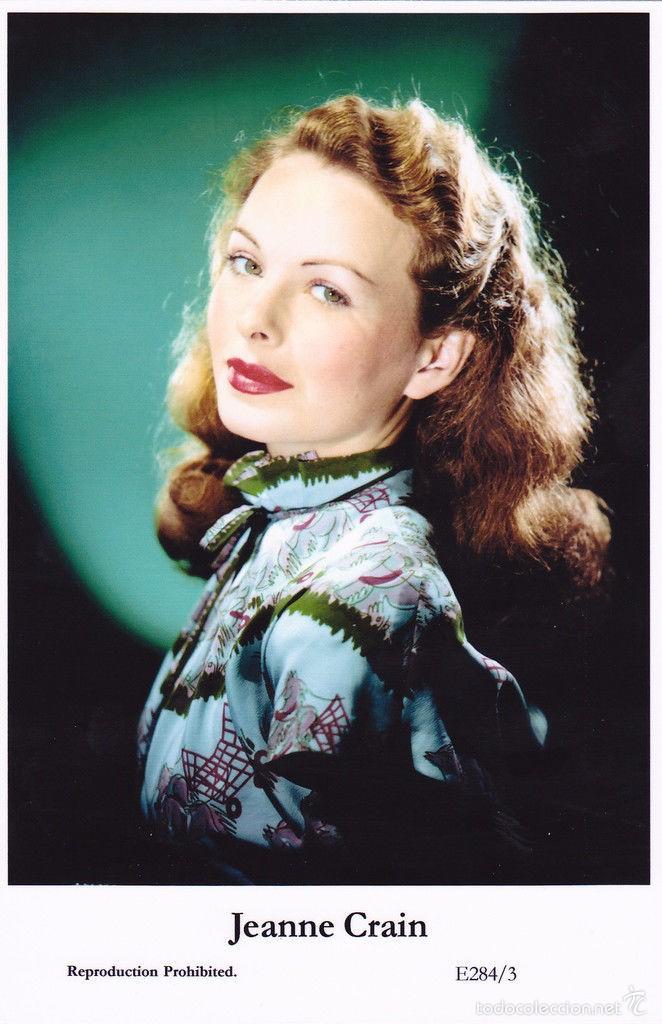 Cinema: JEANNE CRAIN - Film star Pin Up - Publisher Swiftsure Postcards 2000