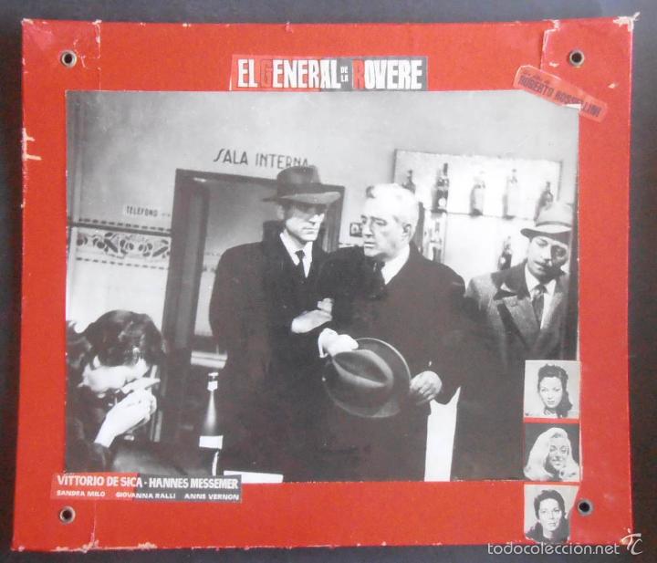 Cine: (268) EL GENERAL DE LA ROVERE,VITTORIO DE SICA, FOTOCROMO COLLAGE DE CARTON, CONSERVACION, VER FOTOS