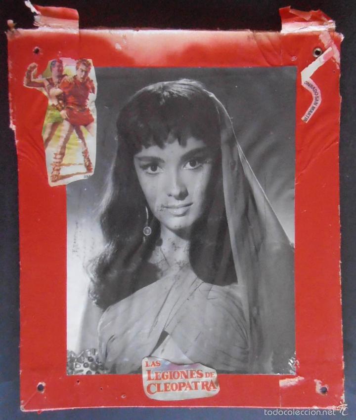 Cine: (308) LAS LEGIONES DE CLEOPATRA,FOTOCROMO COLLAGE DE CARTON, CONSERVACION, VER FOTOS