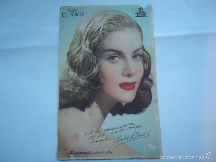 Kino: PROGRAMA DE ISABEL DE POM&Eacute;S. DEDICADO Y FIRMADO, CIFESA. S/P.