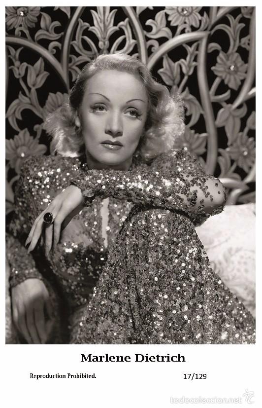 Cine: MARLENE DIETRICH - Film star Pin Up PHOTO POSTCARD- Publisher Swiftsure 2000 (17/129)