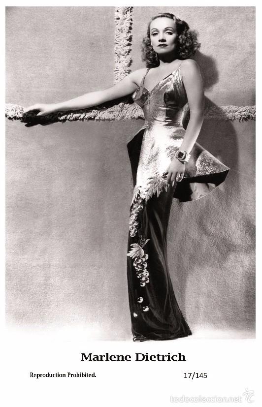 Cine: MARLENE DIETRICH - Film star Pin Up PHOTO POSTCARD- Publisher Swiftsure 2000 (17/145)