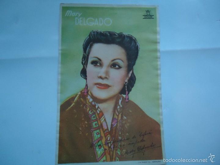 Kino: PROGRAMA DE MARY DELGADO DEDICADO Y FIRMADO, DE CIFESA, CON PUBLICIDAD M&Aacute;LAGA CINEMA.