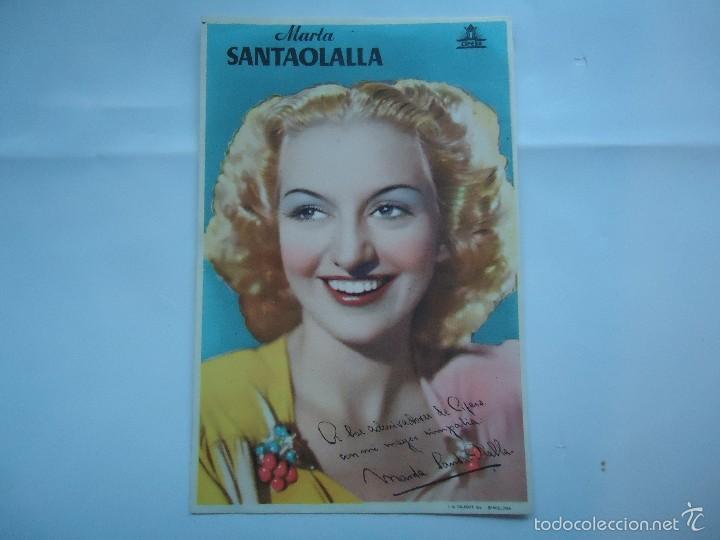 Cine: PROGRAMA DE MARTA SANTAOLALLA, DEDICADO Y FIRMADO. DE CIFESA. PERFECTO ESTADO. S/P.