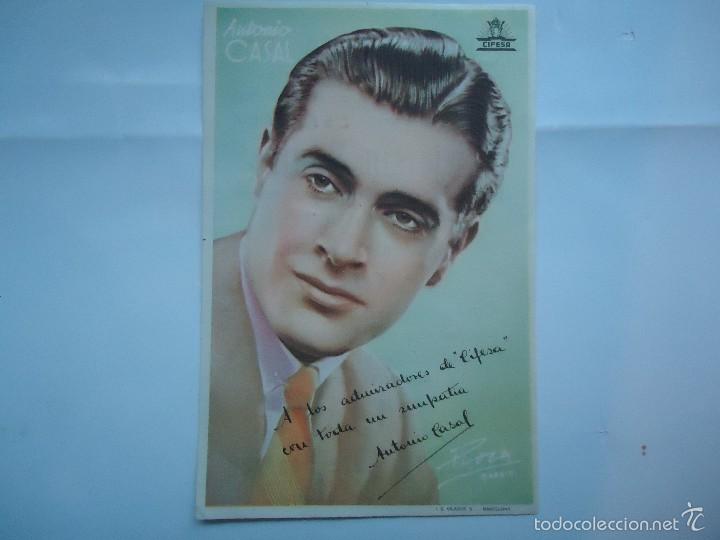 Cine: PROGRAMA DE ANTONIO CASAL. DEDICADO Y FIRMADO. C/P. DE LA PEL&Iacute;CULA VIAJE SIN DESTINO. CINE GOYA.