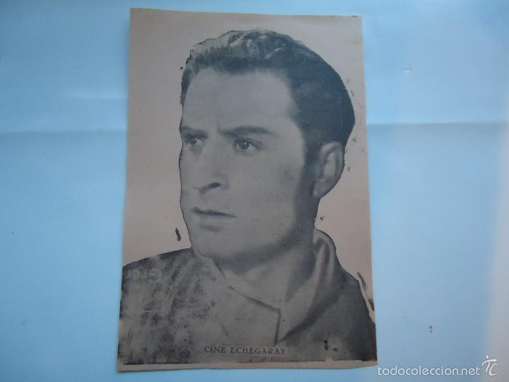 Cine: PROGRAMA DE FUTBOLISTA EN LA PEL&Iacute;CULA CAMPEONES.( COPIA EN PAPEL DE COLOR.) CINE ECHEGARAY.